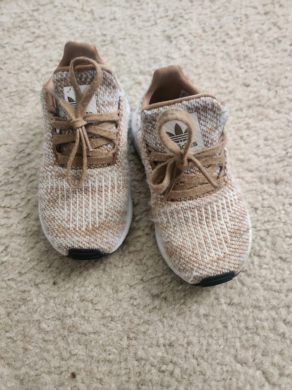 Adidas Kids Beige Knit Sneakers